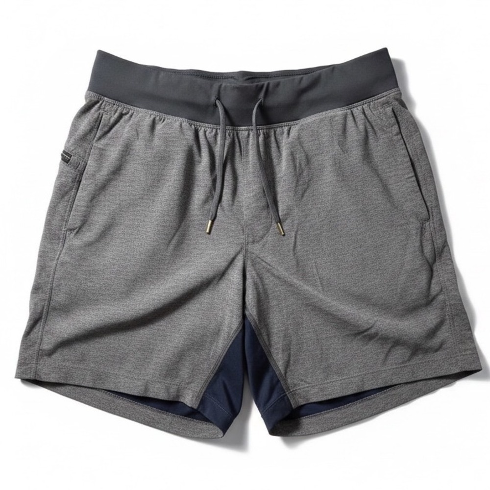Lululemon Training Shorts Mens Small 7 Inch Inseam Lined‎ Heathered Gray